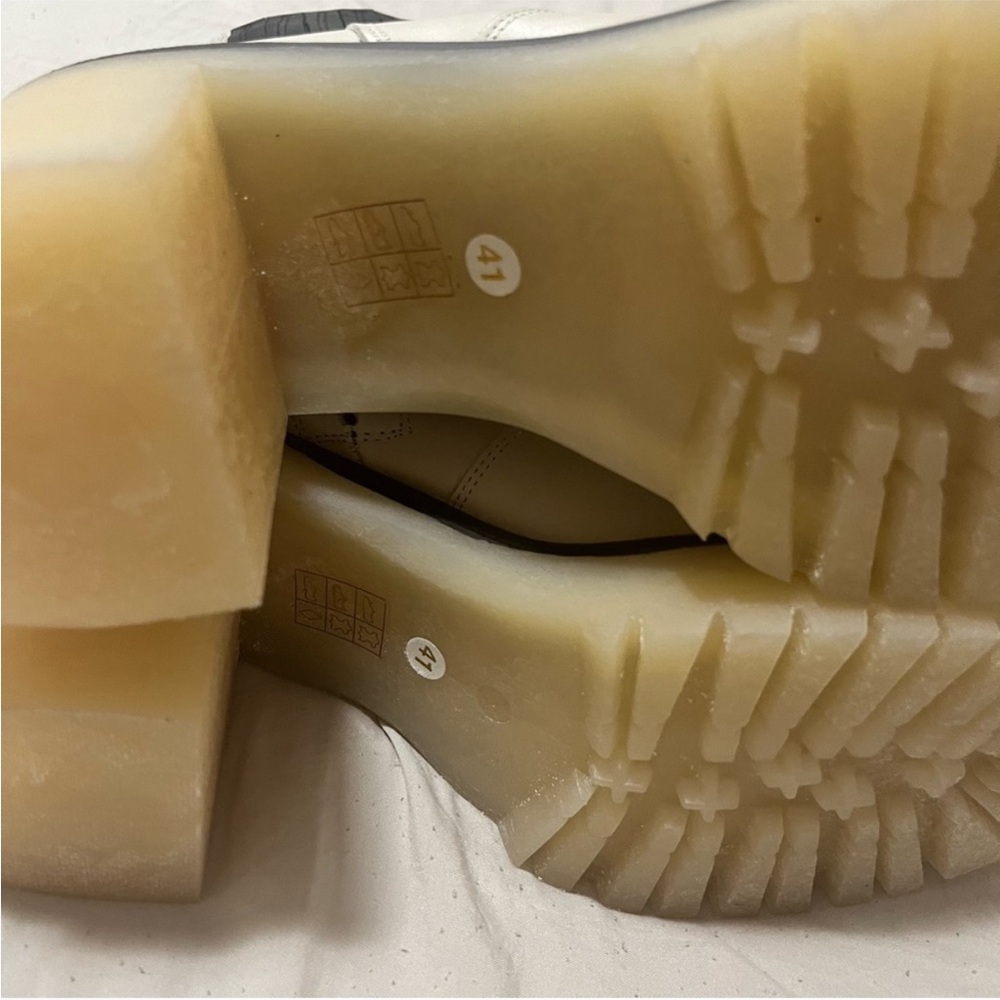 Free People Women’s James Chelsea Chunky Platform Boots White Black Size 9 - Picture 14 of 16